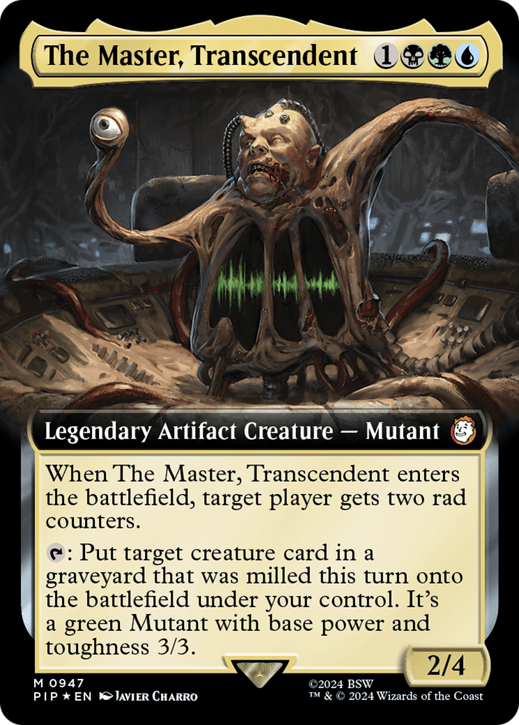 The Master, Transcendent (Extended Art) (Surge Foil) [Fallout] | Card Citadel