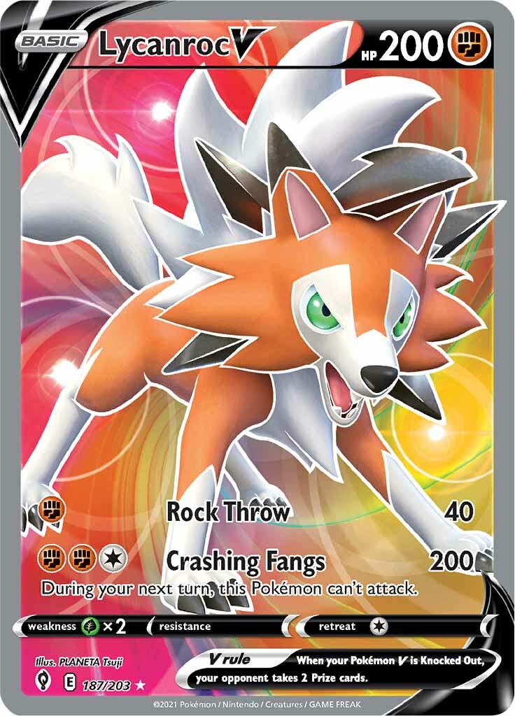 Lycanroc V (187/203) [Sword & Shield: Evolving Skies] | Card Citadel