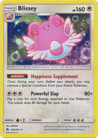 Blissey (153/214) (Cosmos Holo) [Sun & Moon: Lost Thunder] | Card Citadel