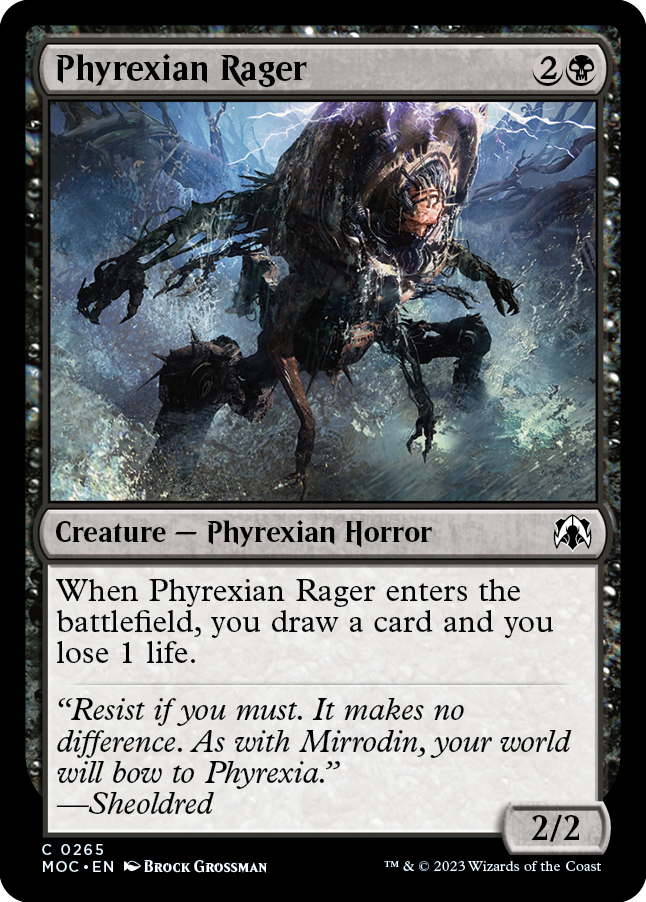 Phyrexian Rager [March of the Machine Commander] | Card Citadel