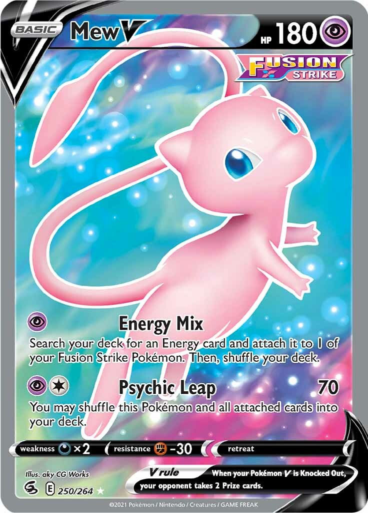 Mew V (250/264) [Sword & Shield: Fusion Strike] | Card Citadel