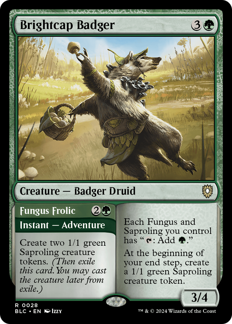 Brightcap Badger // Fungus Frolic [Bloomburrow Commander] | Card Citadel