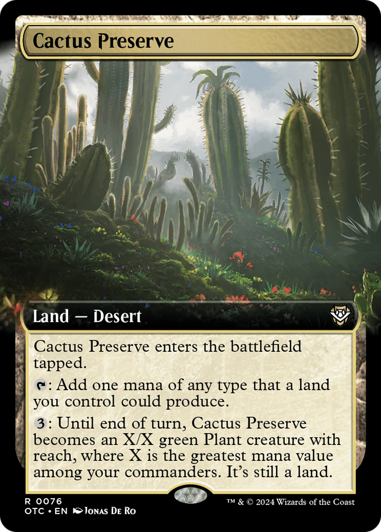 Cactus Preserve (Extended Art) [Outlaws of Thunder Junction Commander] | Card Citadel
