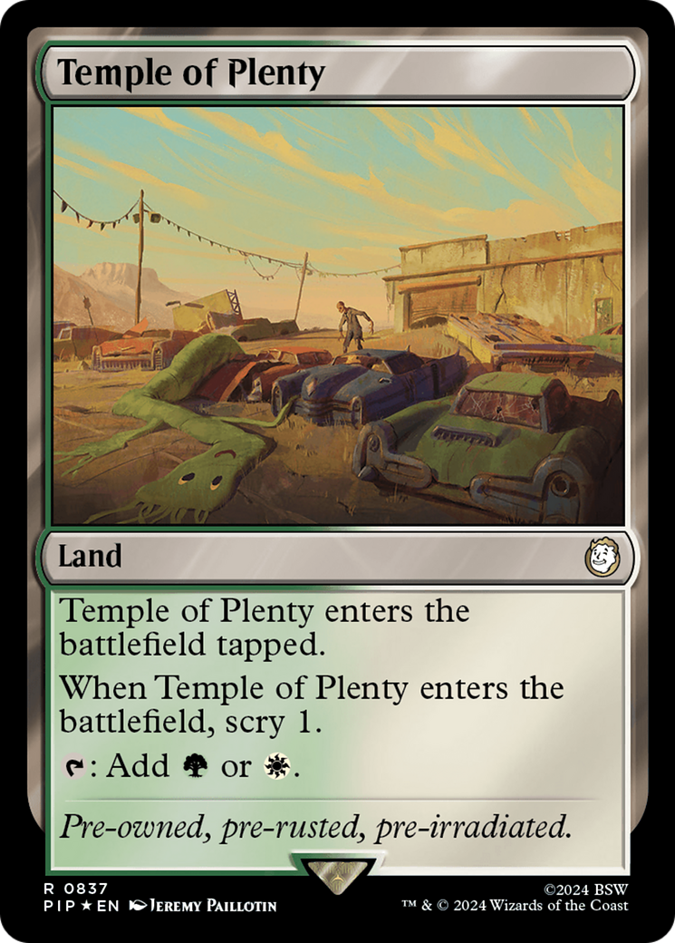 Temple of Plenty (Surge Foil) [Fallout] | Card Citadel