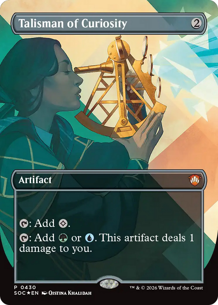 Talisman of Curiosity (Borderless) [Secrets of Strixhaven Commander] | Card Citadel