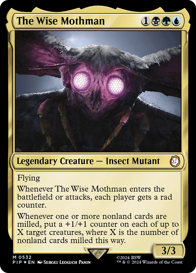 The Wise Mothman (Surge Foil) [Fallout] | Card Citadel