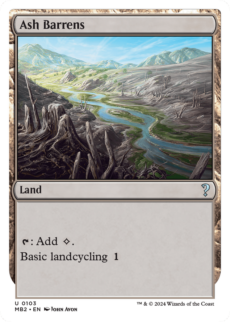 Ash Barrens (White Border) [Mystery Booster 2] | Card Citadel