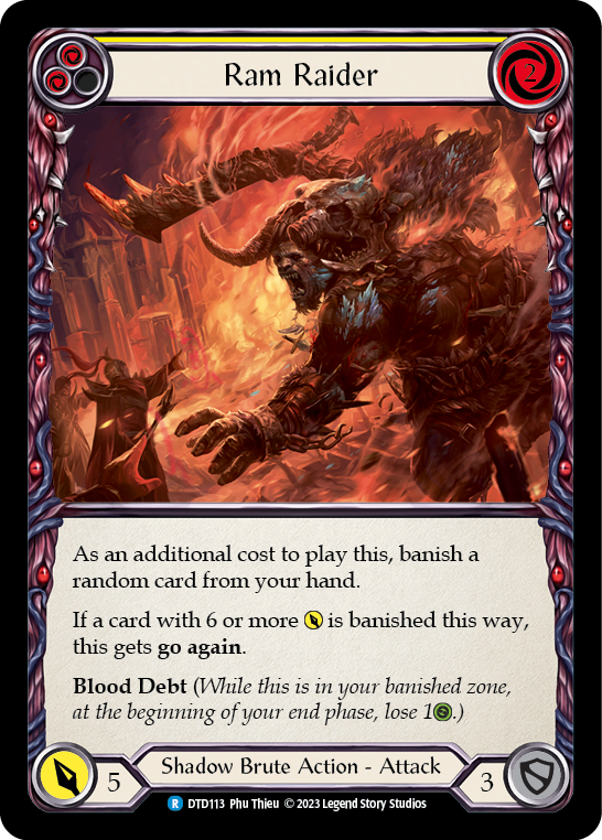 Ram Raider (Yellow) [DTD113] (Dusk Till Dawn)  Rainbow Foil | Card Citadel