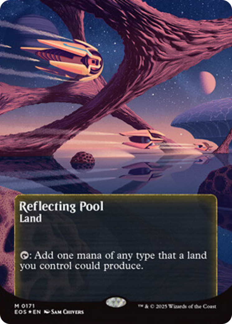Reflecting Pool (0171) (Borderless) (Galaxy Foil) [Edge of Eternities: Stellar Sights] | Card Citadel