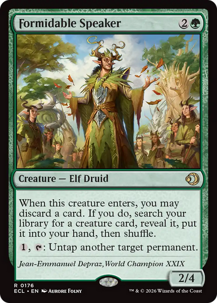 mtg card db Formidable Speaker [Lorwyn Eclipsed] – Card Citadel