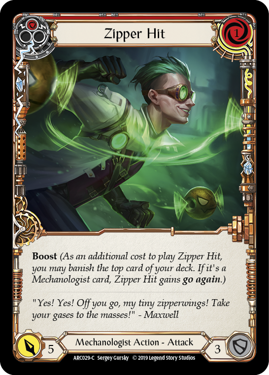 Zipper Hit (Red) [ARC029-C] (Arcane Rising)  1st Edition Normal | Card Citadel