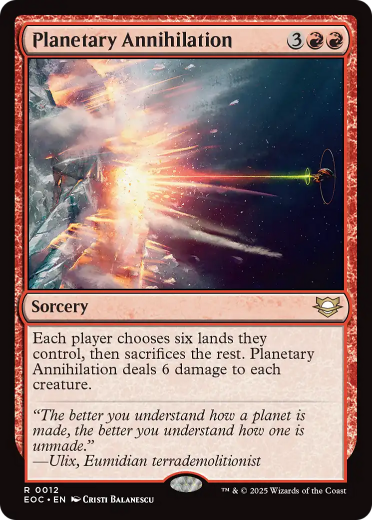 Planetary Annihilation [Edge of Eternities Commander] | Card Citadel