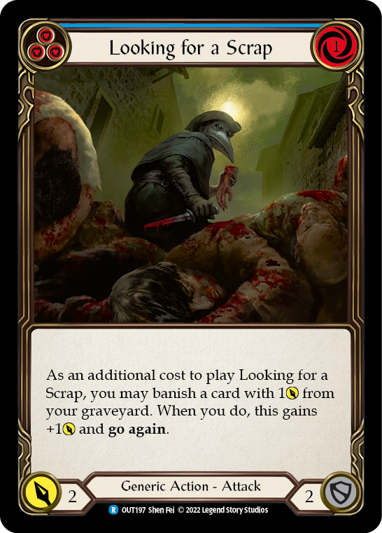Looking for a Scrap (Blue) [OUT197] (Outsiders)  Rainbow Foil | Card Citadel