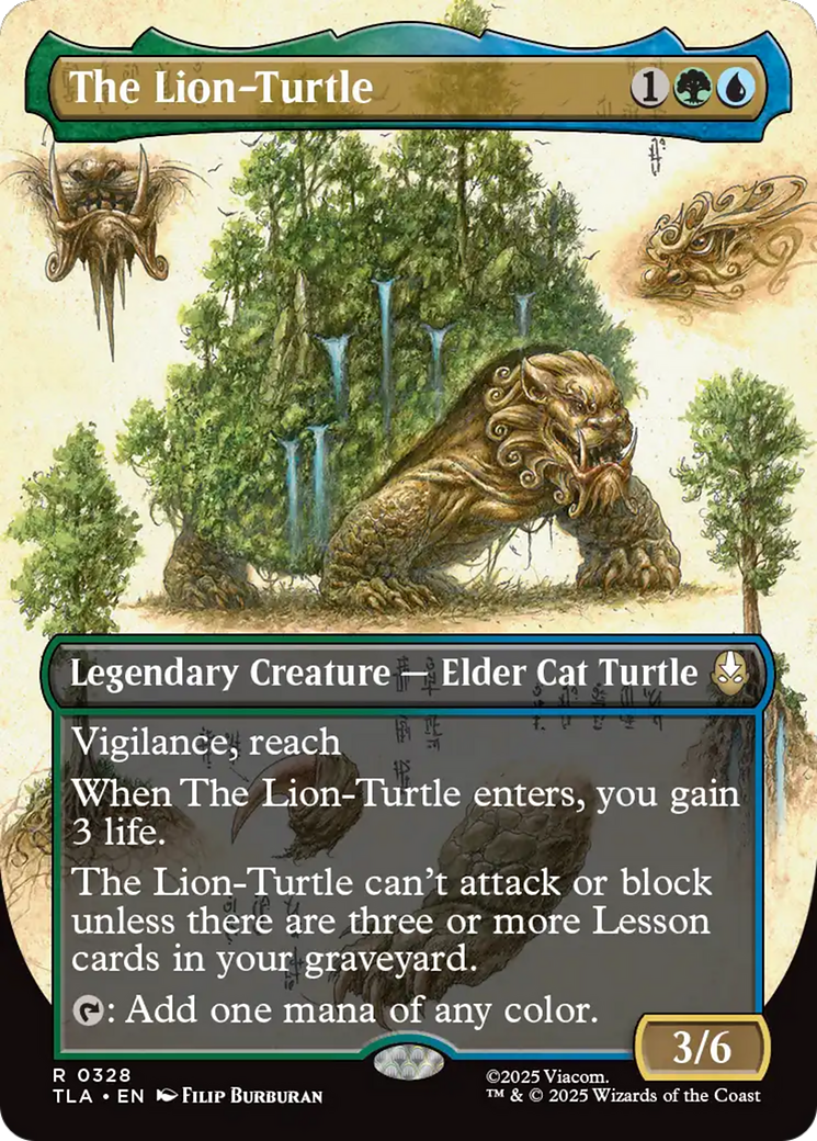The Lion-Turtle (Borderless) [Avatar: The Last Airbender] | Card Citadel
