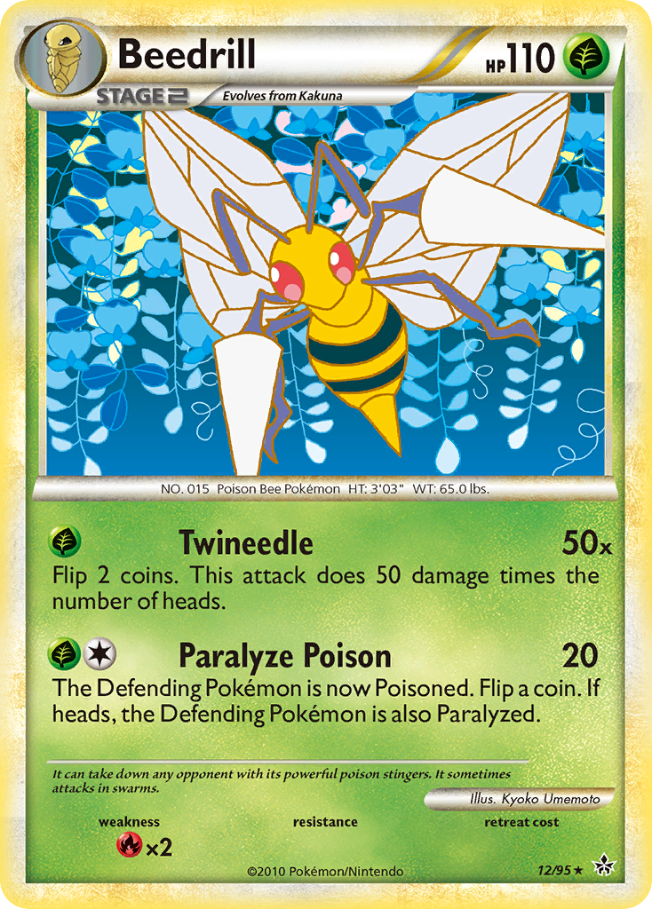 Beedrill (12/95) [HeartGold & SoulSilver: Unleashed] | Card Citadel