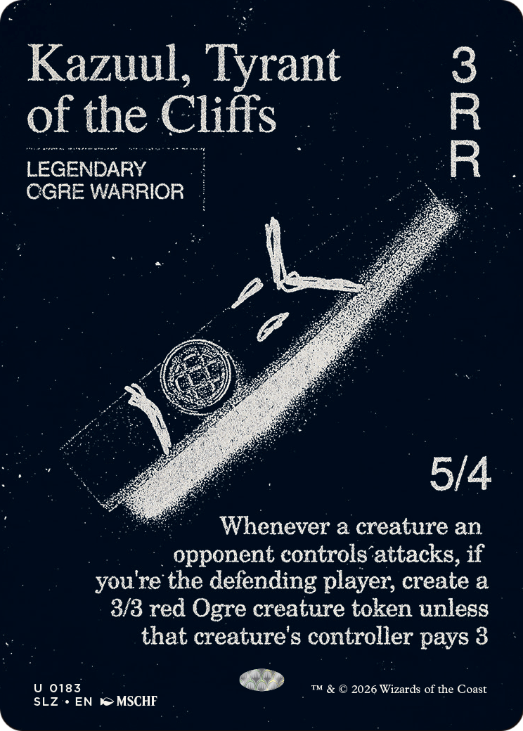 Kazuul, Tyrant of the Cliffs (0183) [Secret Lair x MSCHF: The Zeta Set] | Card Citadel