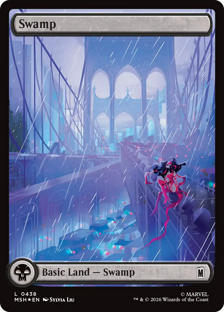 Swamp (0438) (Surge Foil) [Marvel Super Heroes] | Card Citadel