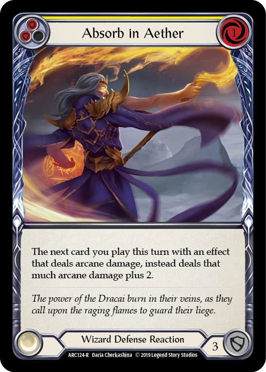 Absorb in Aether (Yellow) [ARC124-R] (Arcane Rising)  1st Edition Normal | Card Citadel