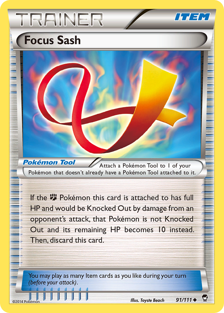 Focus Sash (91/111) [XY: Furious Fists] | Card Citadel