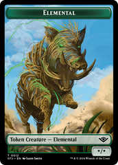 Treasure // Elemental Double-Sided Token [Outlaws of Thunder Junction Tokens] | Card Citadel