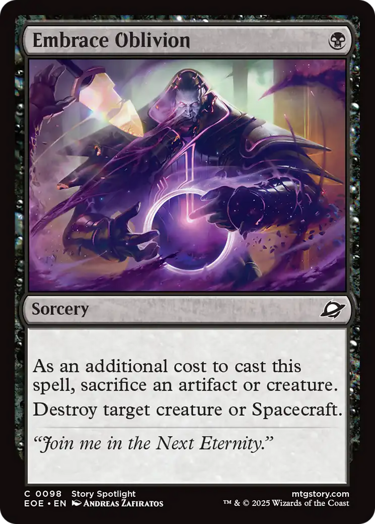 Embrace Oblivion [Edge of Eternities] | Card Citadel