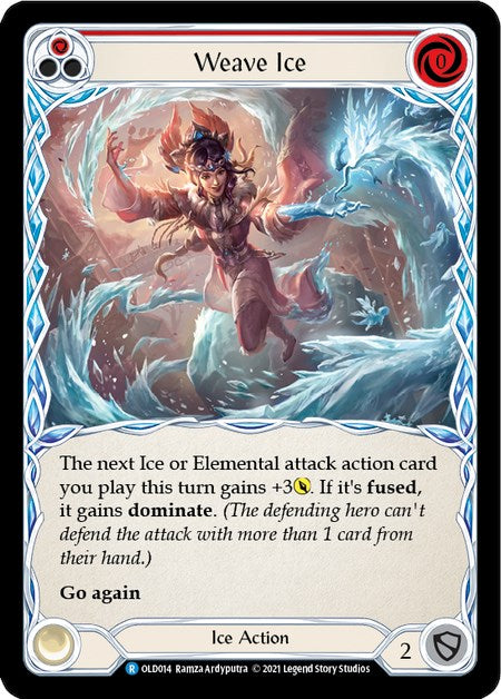 Weave Ice (Red) [OLD014] (Tales of Aria Oldhim Blitz Deck)  1st Edition Normal | Card Citadel
