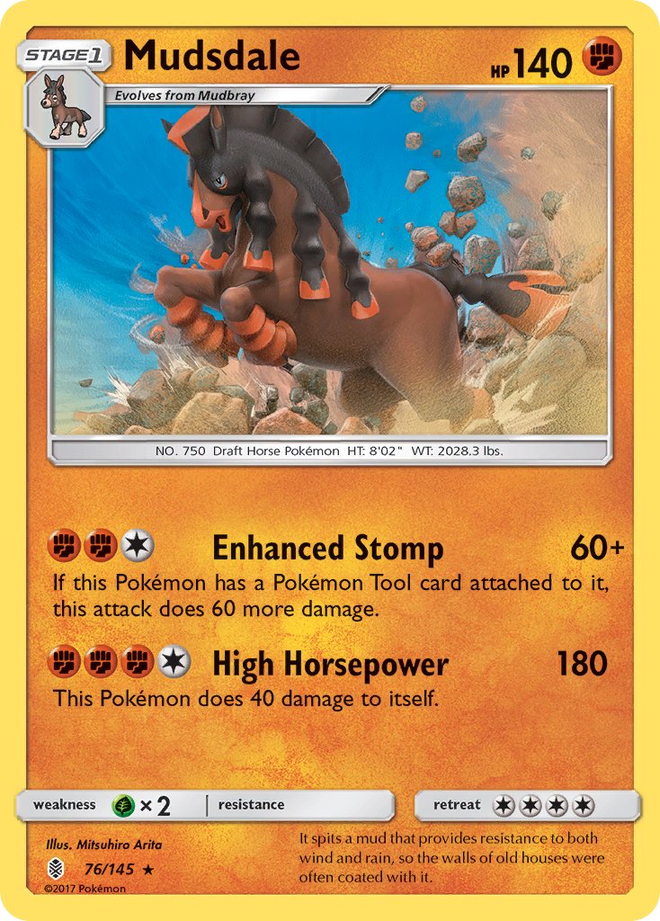 Mudsdale (76/145) (Prerelease Kit Exclusive) (Theme Deck Exclusive) [Sun & Moon: Guardians Rising] | Card Citadel
