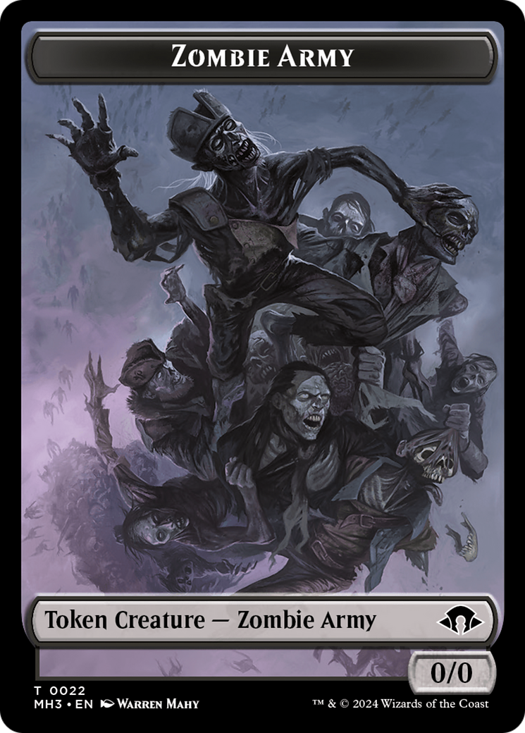 Servo // Zombie Army Double-Sided Token [Modern Horizons 3 Tokens] | Card Citadel