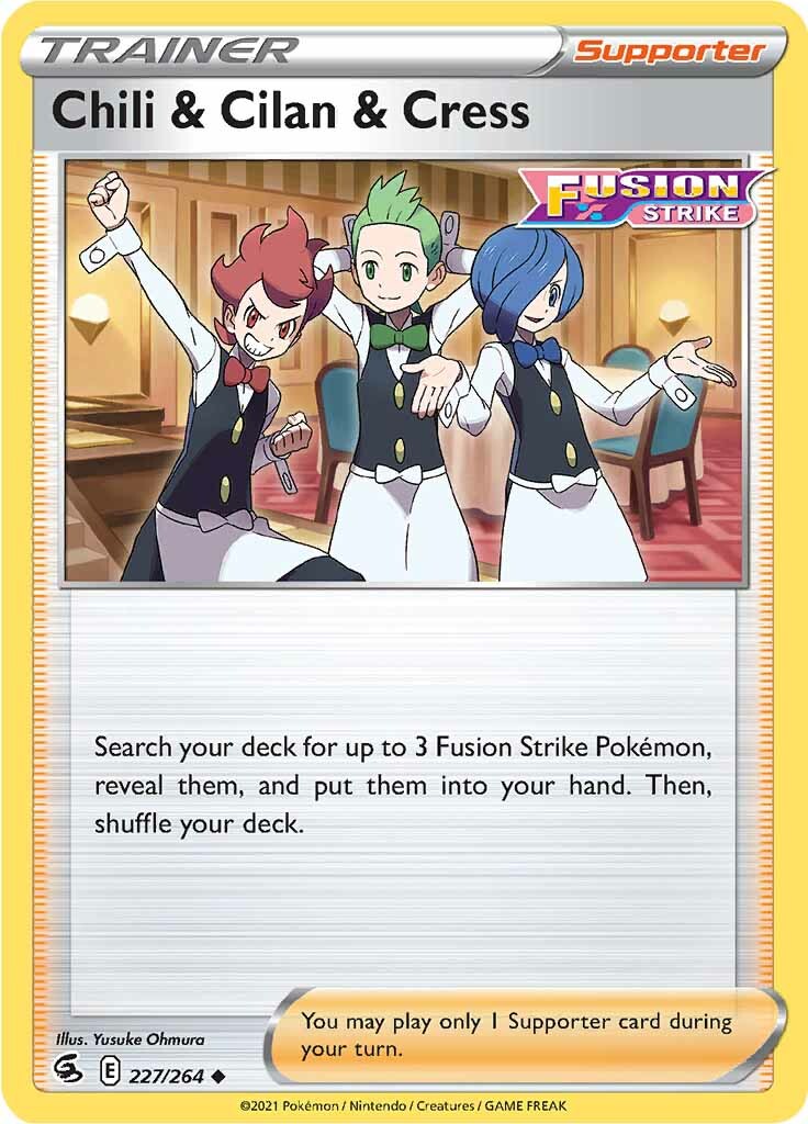 Chili & Cilan & Cress (227/264) [Sword & Shield: Fusion Strike] | Card Citadel