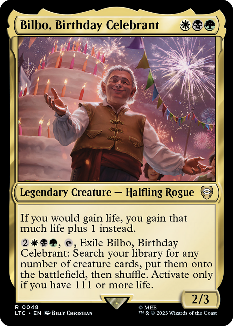 Bilbo, Birthday Celebrant [The Lord of the Rings: Tales of Middle-Earth Commander] | Card Citadel