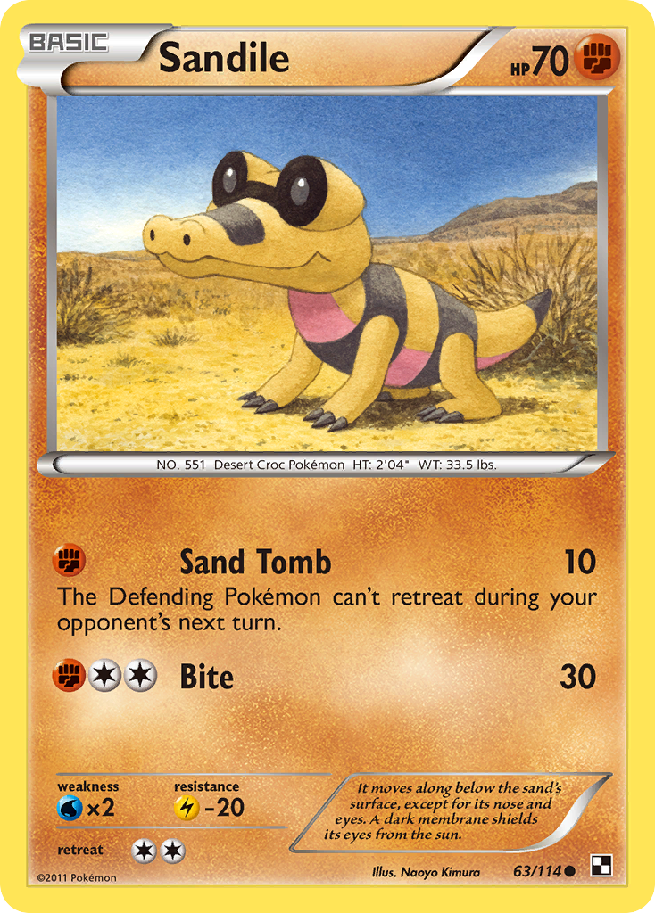 Sandile (63/114) [Black & White: Base Set] | Card Citadel
