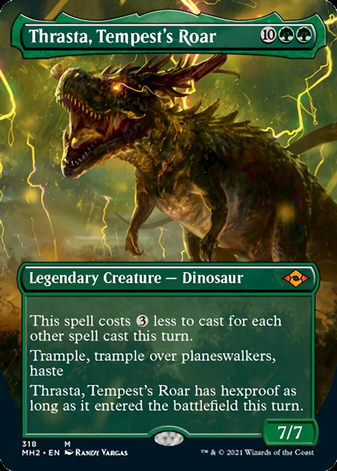 Thrasta, Tempest's Roar (Borderless Alternate Art) [Modern Horizons 2] | Card Citadel