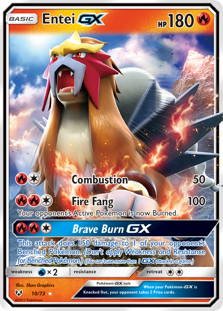Entei GX (10/73) [Sun & Moon: Shining Legends] | Card Citadel