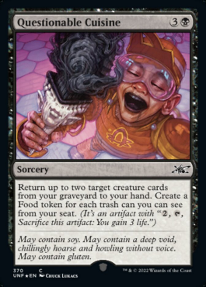 Questionable Cuisine (Galaxy Foil) [Unfinity] | Card Citadel