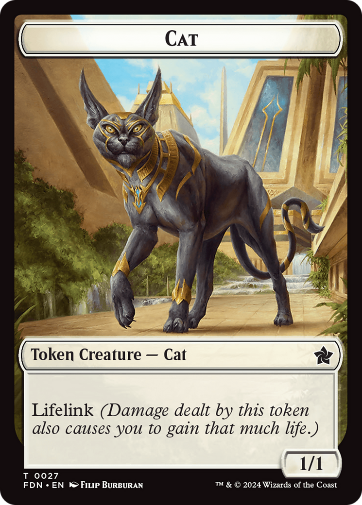 Cat (0027) // Phyrexian Goblin Double-Sided Token [Foundations Tokens] | Card Citadel