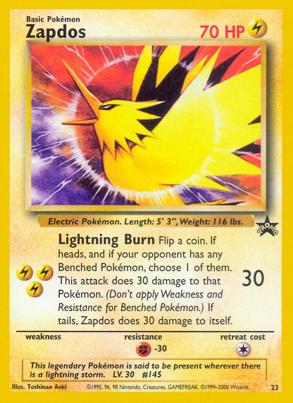 Zapdos (23) [Wizards of the Coast: Black Star Promos] | Card Citadel