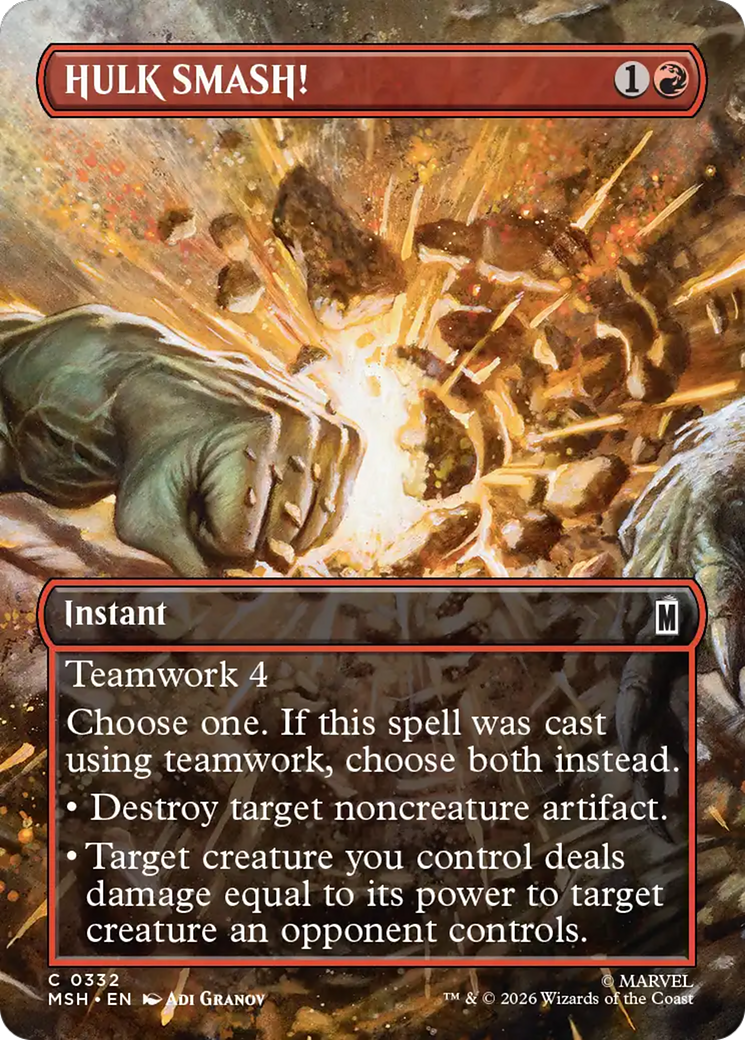 HULK SMASH! (Borderless) [Marvel Super Heroes] | Card Citadel