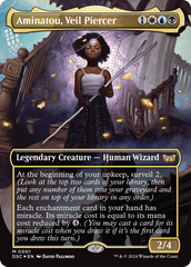 Aminatou, Veil Piercer (Borderless) [Duskmourn: House of Horror Commander] | Card Citadel