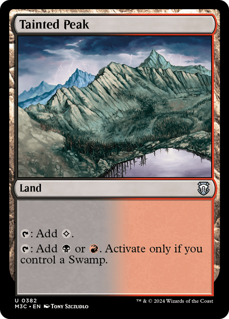 Tainted Peak (Ripple Foil) [Modern Horizons 3 Commander] | Card Citadel