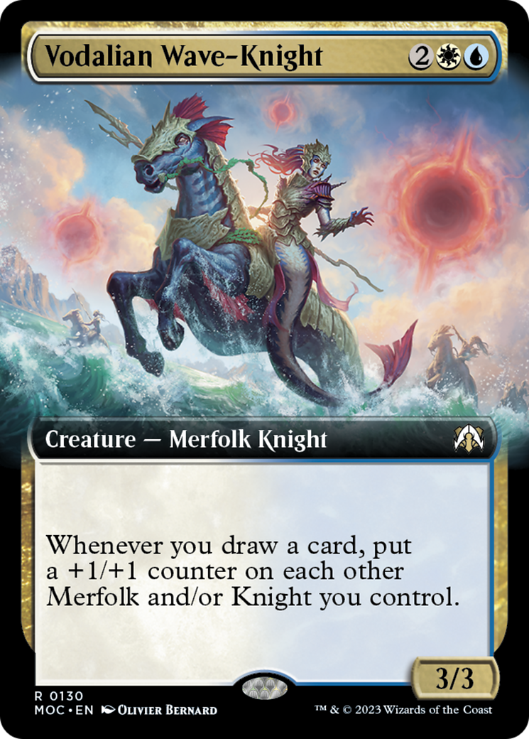 Vodalian Wave-Knight (Extended Art) [March of the Machine Commander] | Card Citadel