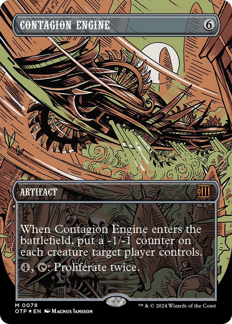 Contagion Engine (Textured Foil) [Outlaws of Thunder Junction: Breaking News] | Card Citadel