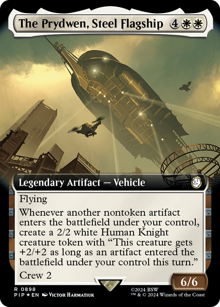 The Prydwen, Steel Flagship (Extended Art) (Surge Foil) [Fallout] | Card Citadel