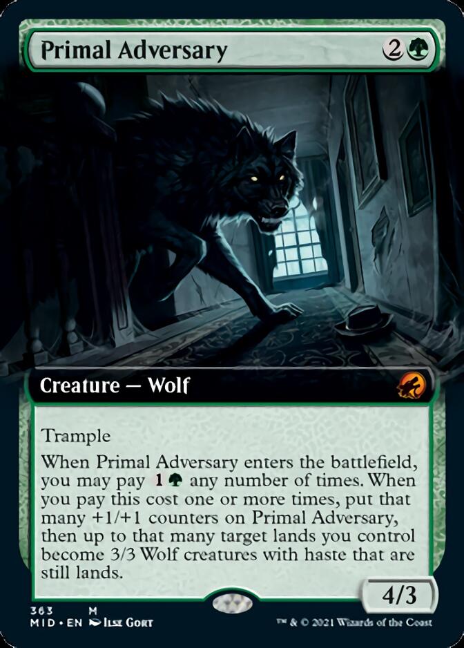 Primal Adversary (Extended Art) [Innistrad: Midnight Hunt] | Card Citadel