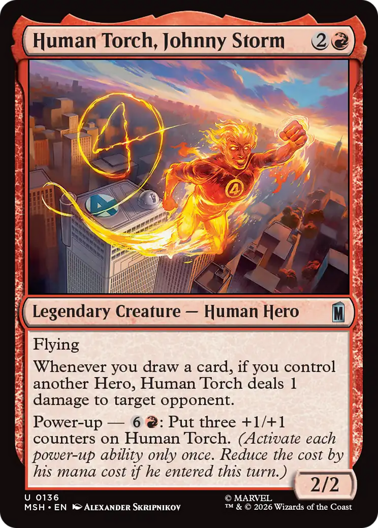 Human Torch, Johnny Storm [Marvel Super Heroes] | Card Citadel