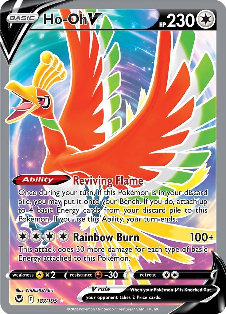 Ho-oh V (187/195) [Sword & Shield: Silver Tempest] | Card Citadel