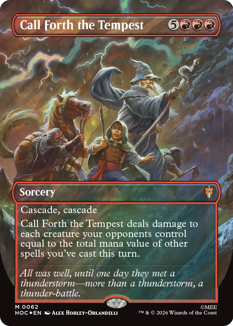 Call Forth the Tempest (Borderless) (Surge Foil) [The Hobbit: Eternal-Legal] | Card Citadel
