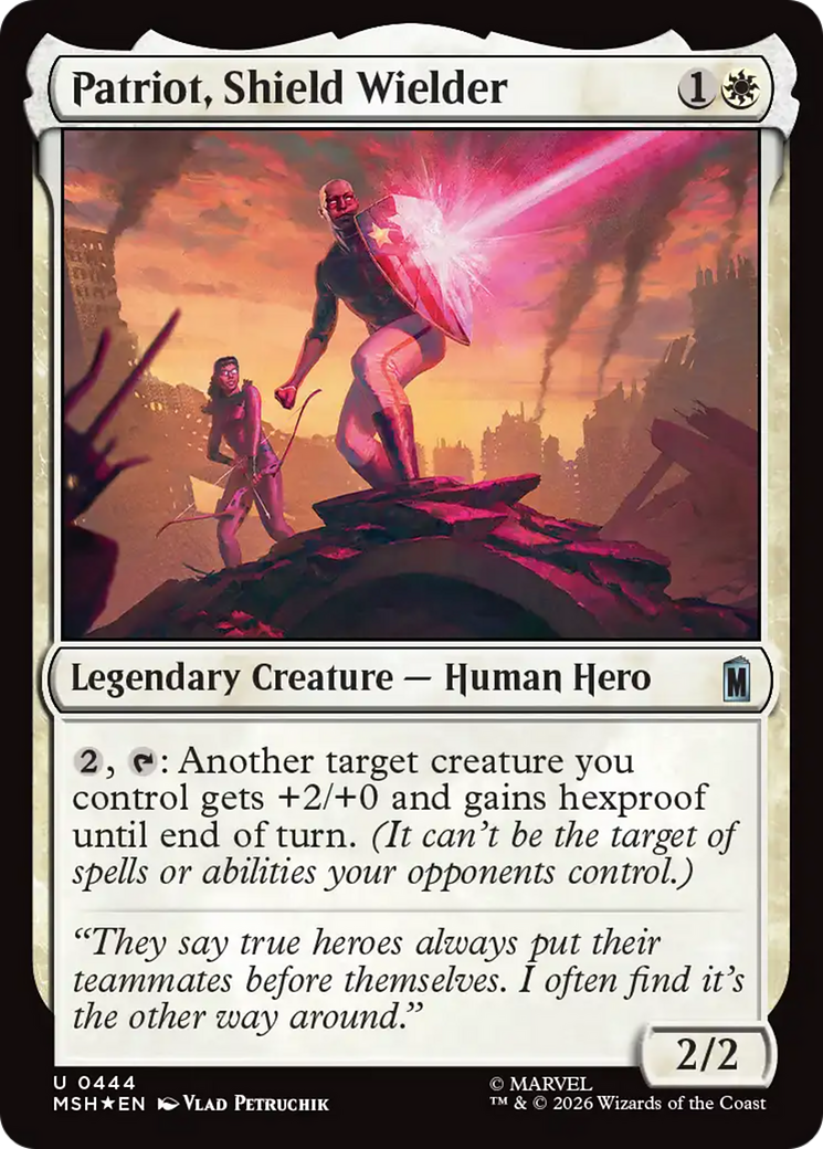 Patriot, Shield Wielder (Surge Foil) [Marvel Super Heroes] | Card Citadel