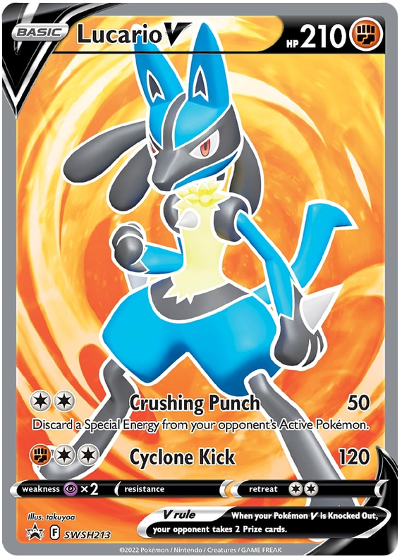 Lucario V (SWSH213) [Sword & Shield: Black Star Promos] | Card Citadel