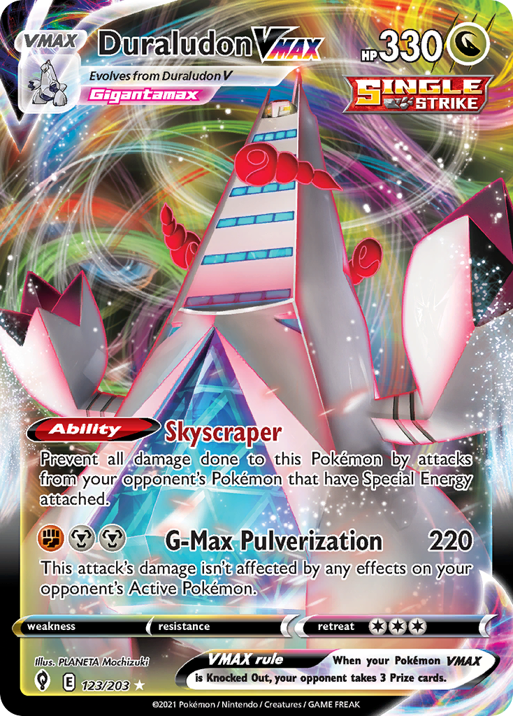 Duraludon VMAX (123/203) (Jumbo Card) [Sword & Shield: Evolving Skies] | Card Citadel
