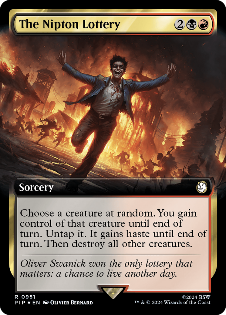 The Nipton Lottery (Extended Art) (Surge Foil) [Fallout] | Card Citadel